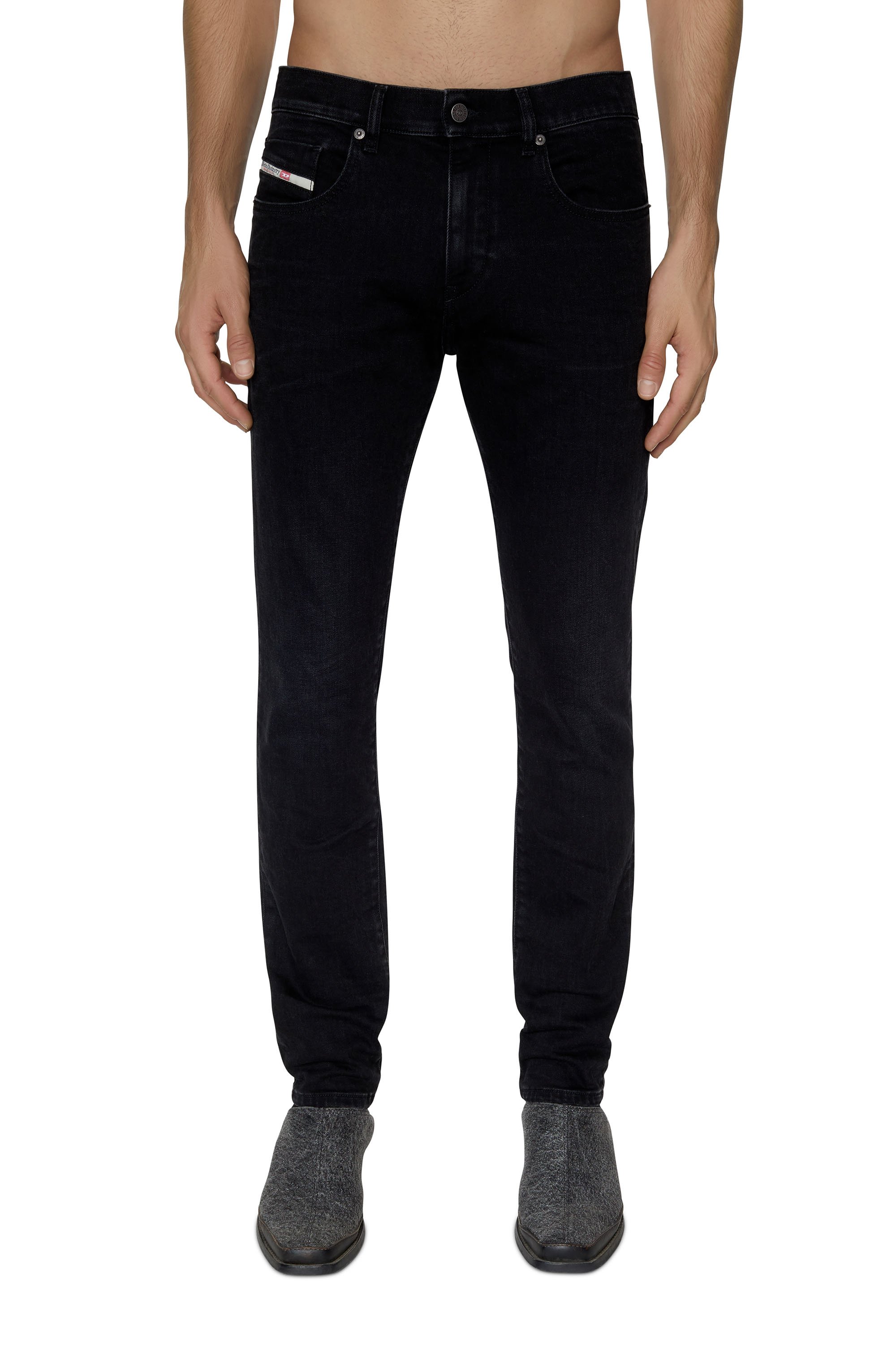 Diesel - Man Slim Jeans 2019 D-Strukt 09D48, Black/Dark grey - Image 1