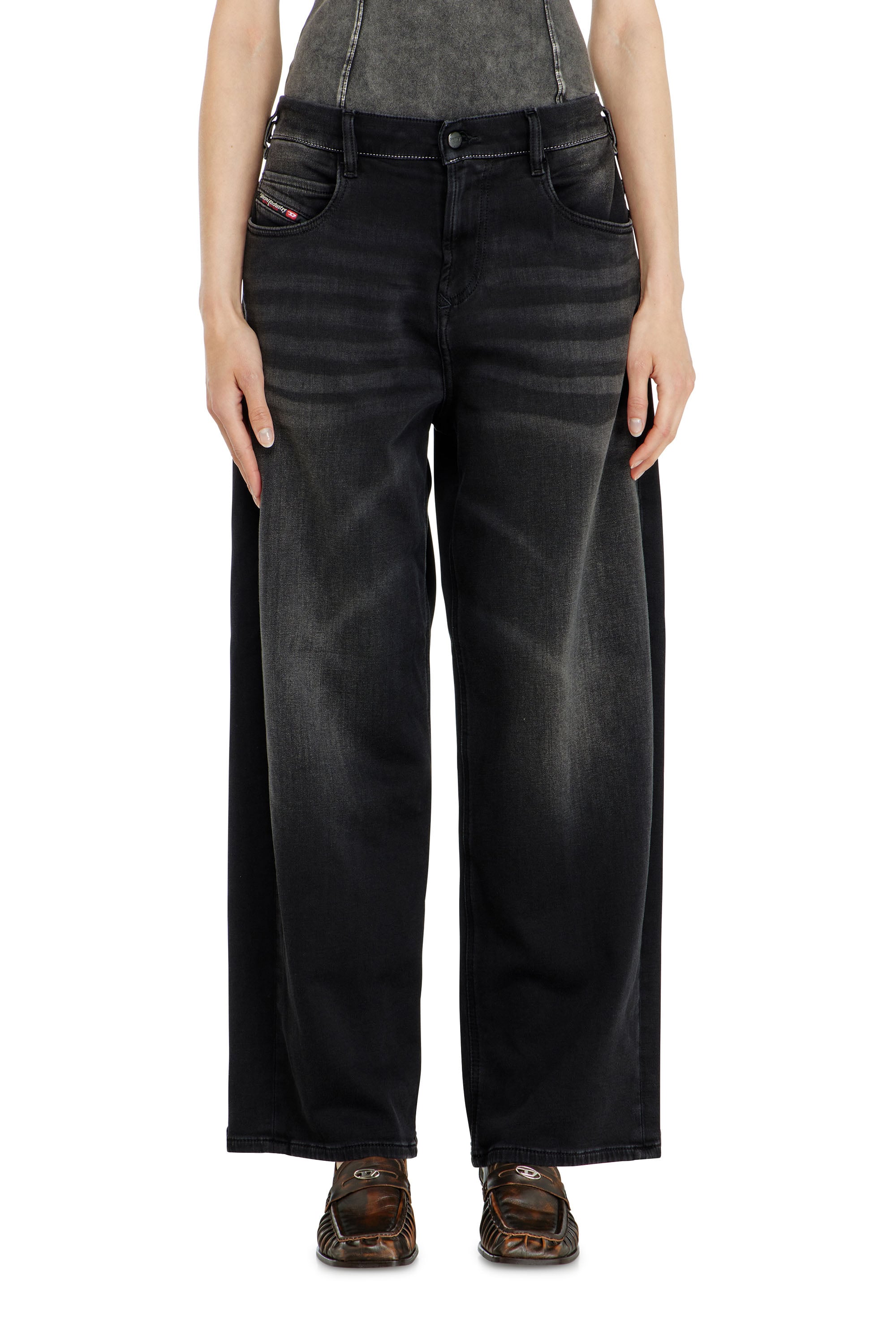 Diesel - Unisex's Relaxed 2097 D-Enim-M Joggjeans&reg; 09P90, Black/Dark grey - 2