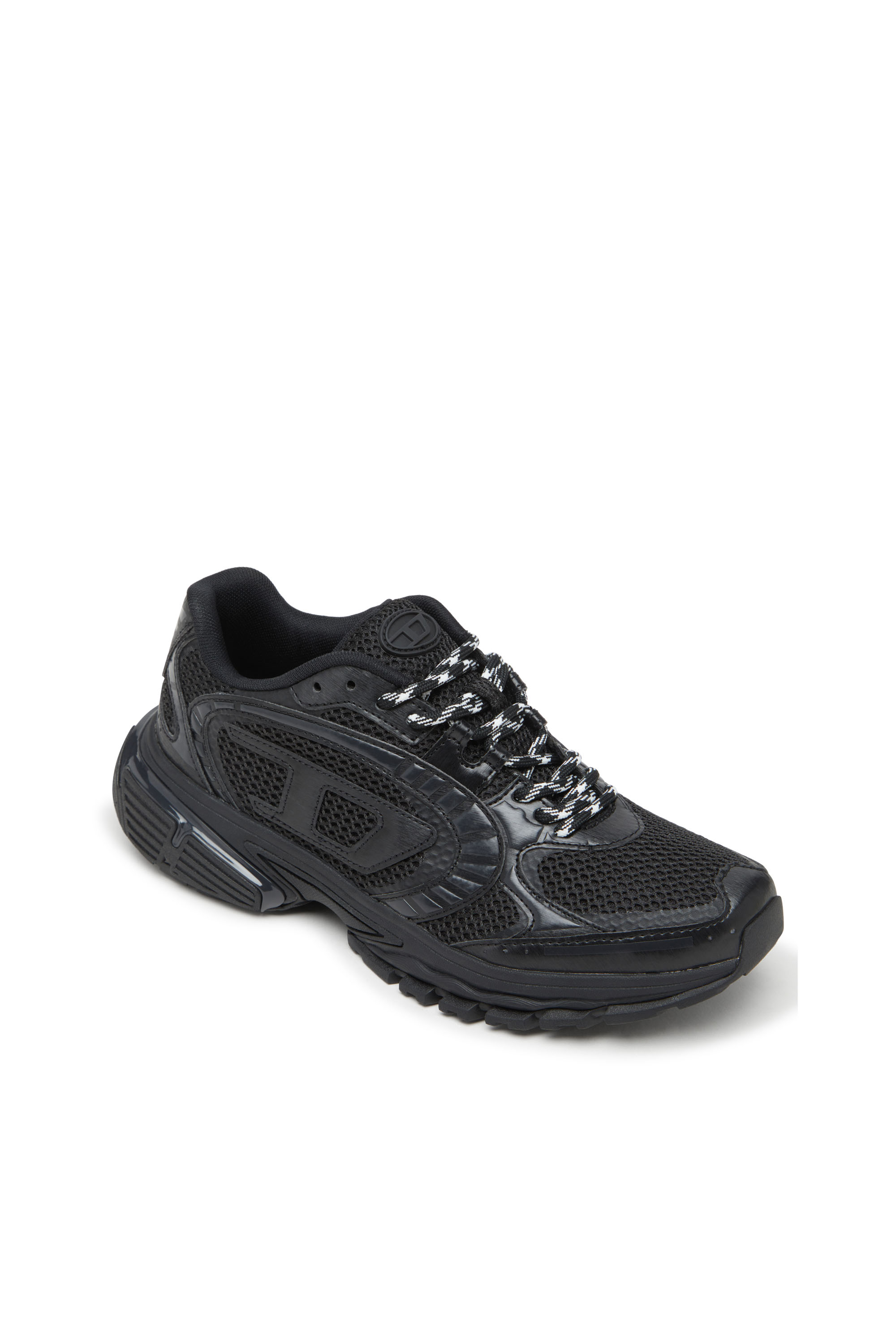 Diesel - S-PRO-V-DENSE LOW W, Woman's Monochrome mesh sneakers with Oval D logo in Black - 6