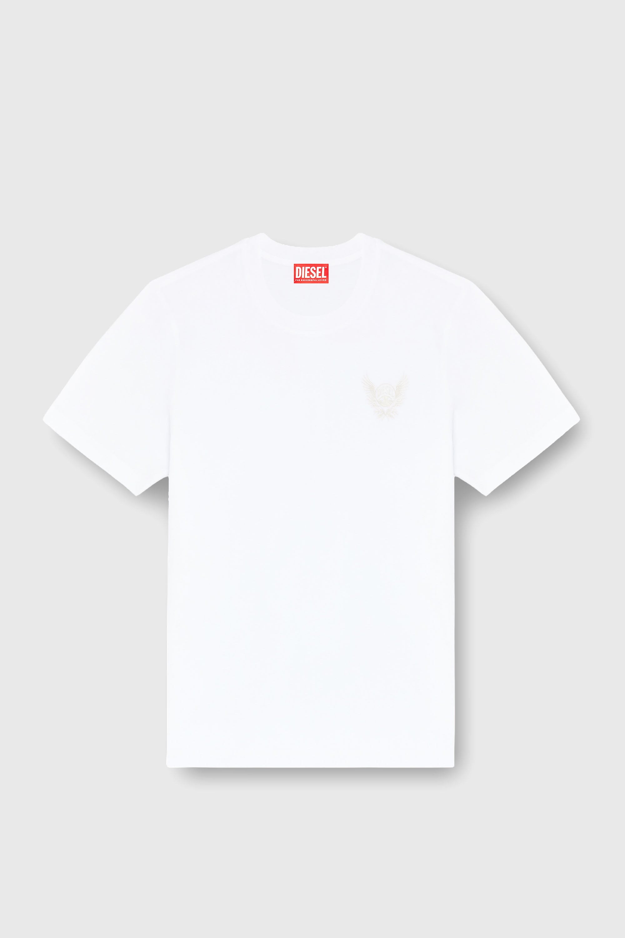 Diesel - T-ADJUST-AA8, Man's Cotton T-shirt with chest logo motif in White - 2