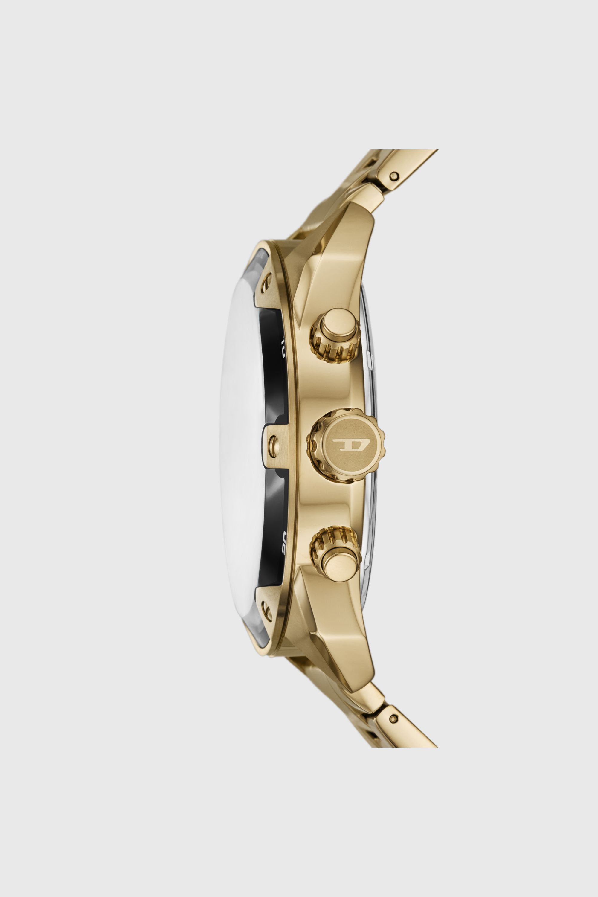 Diesel - DZ4678, Man's Diesel Spiked Chronograph Gold-Tone Stainless Steel Watch in Gold - 3