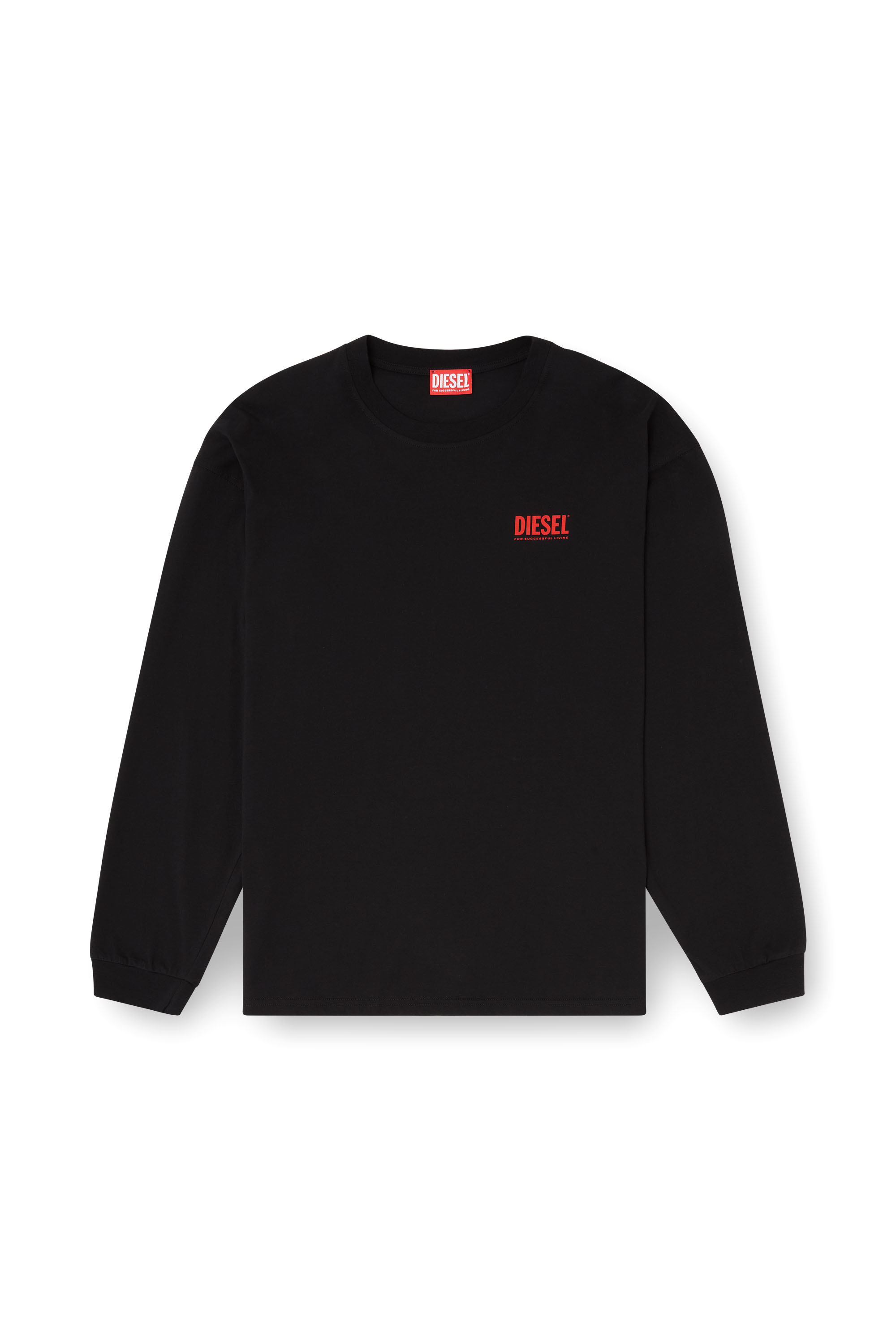 Diesel - T-BOXT-LS-BISK, Man's Relaxed long-sleeve T-shirt with Diesel logos in null - 3