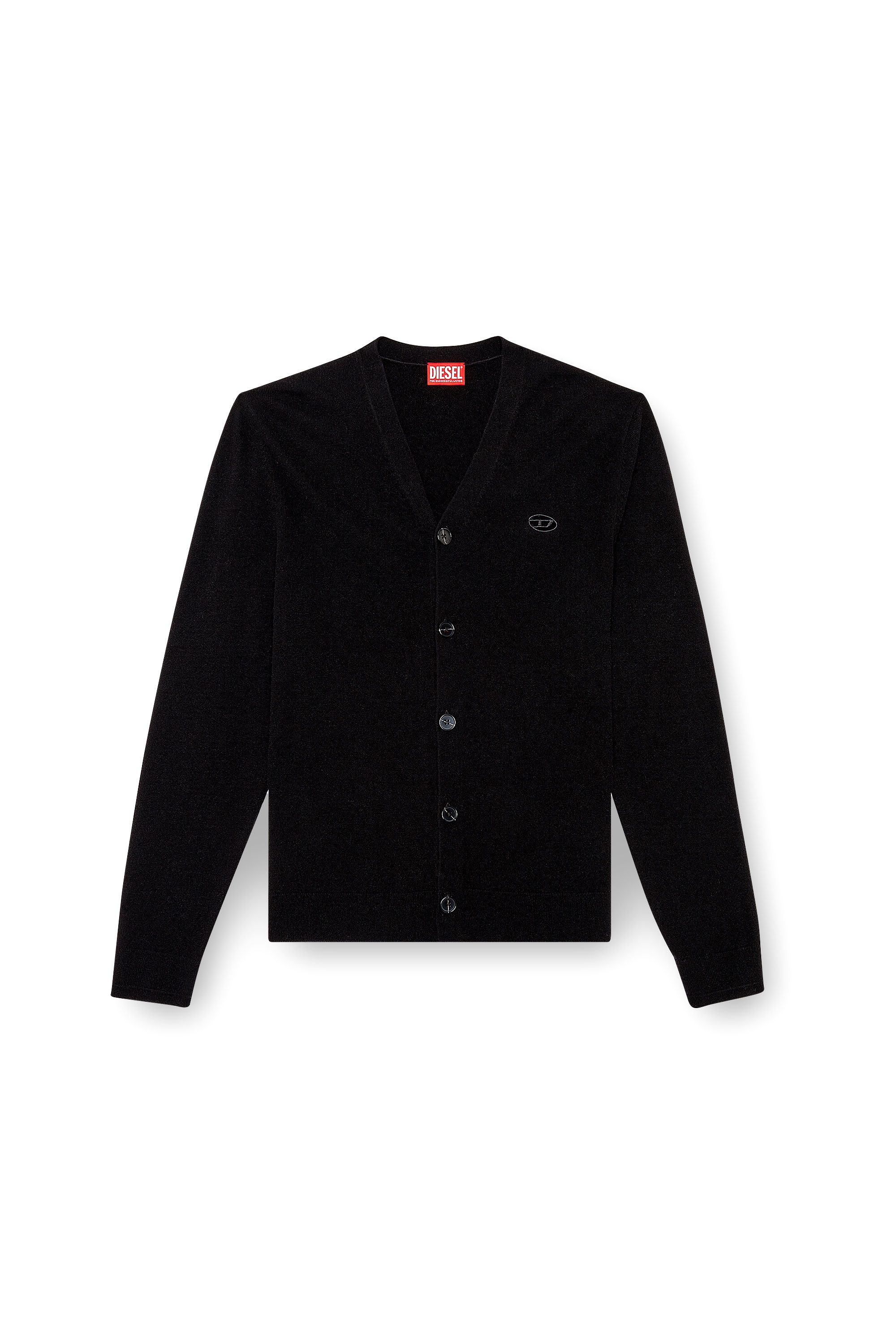Diesel - K-ZANNIS, Man's Wool and cashmere cardigan in Black - 3