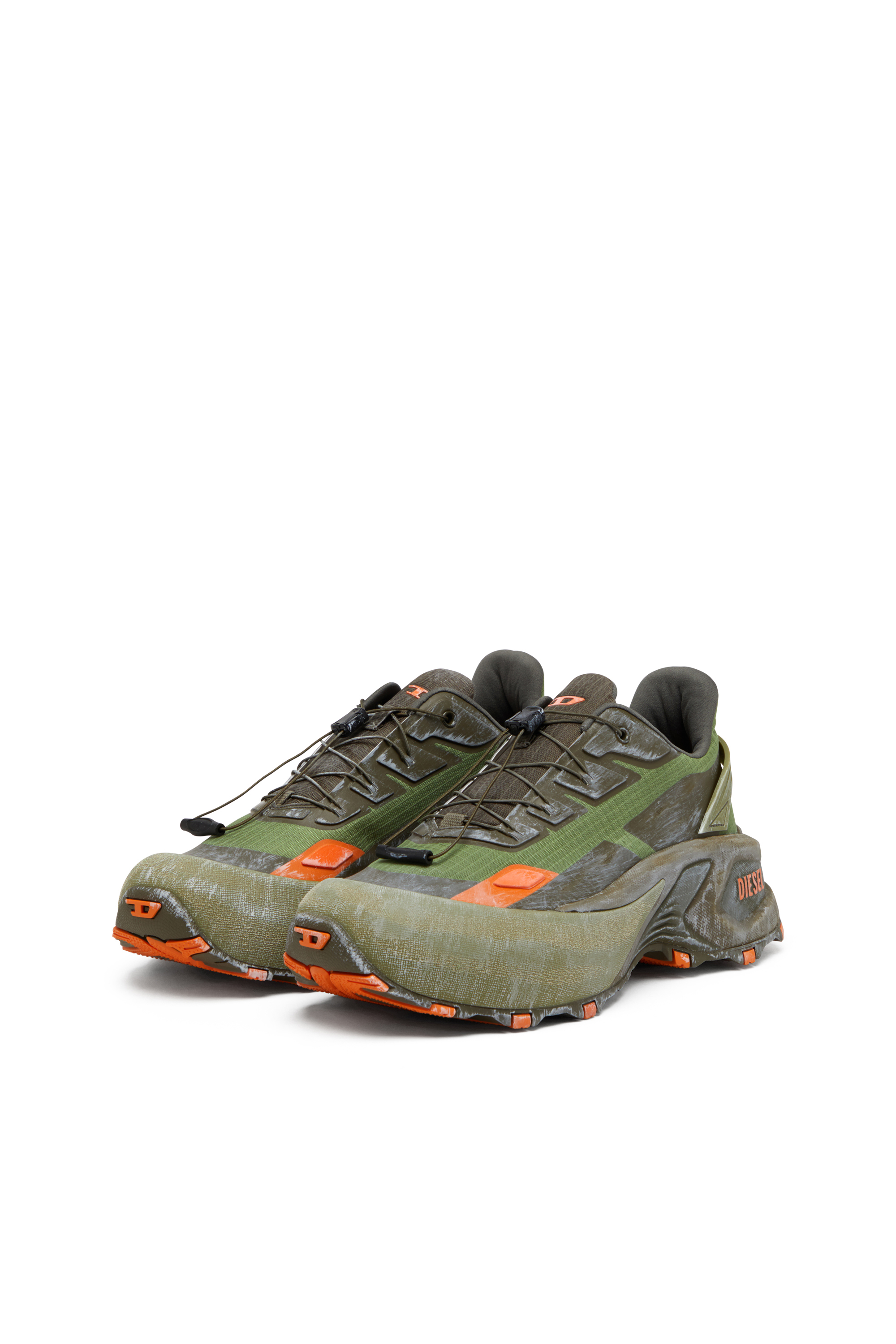 Diesel - D-CAGE RUNNER, Man's D-Cage Runner-Sneaker in Green/Orange - 8