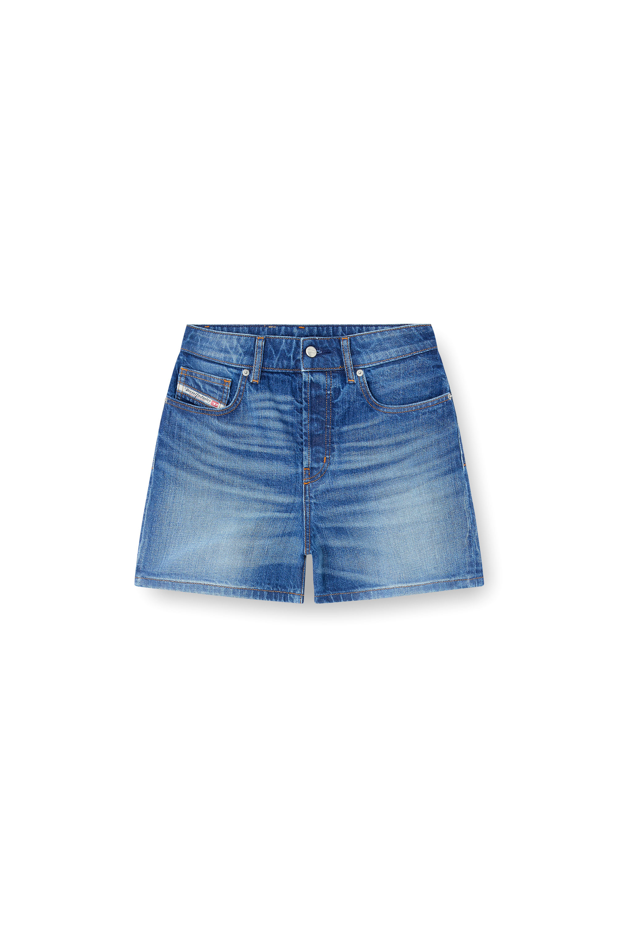 Diesel - DE-JIRO, Woman's Denim shorts in Medium blue - 2