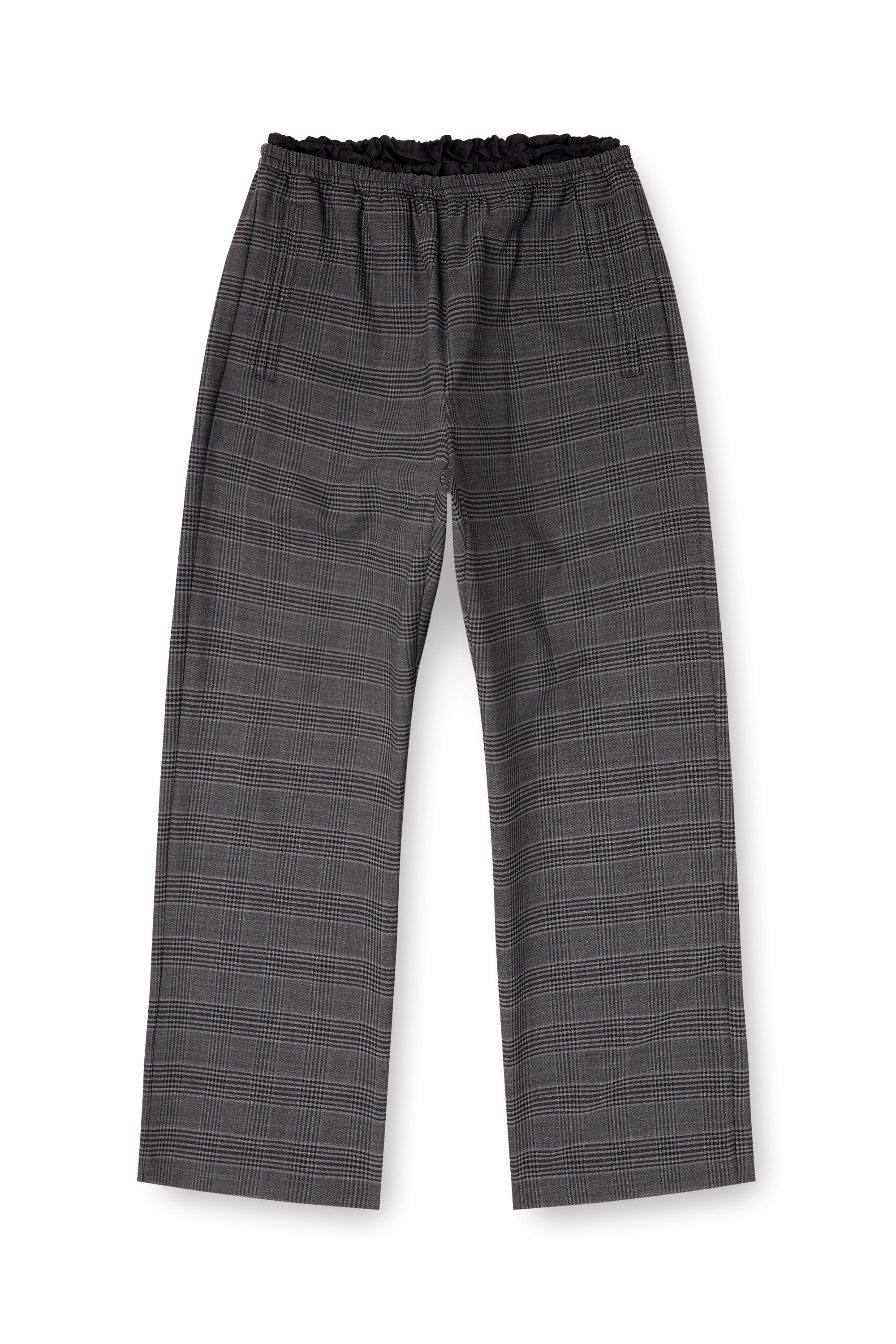 Diesel - P-TILSON, Man's Wool pants with a drawstring waist in Black/Grey - 2