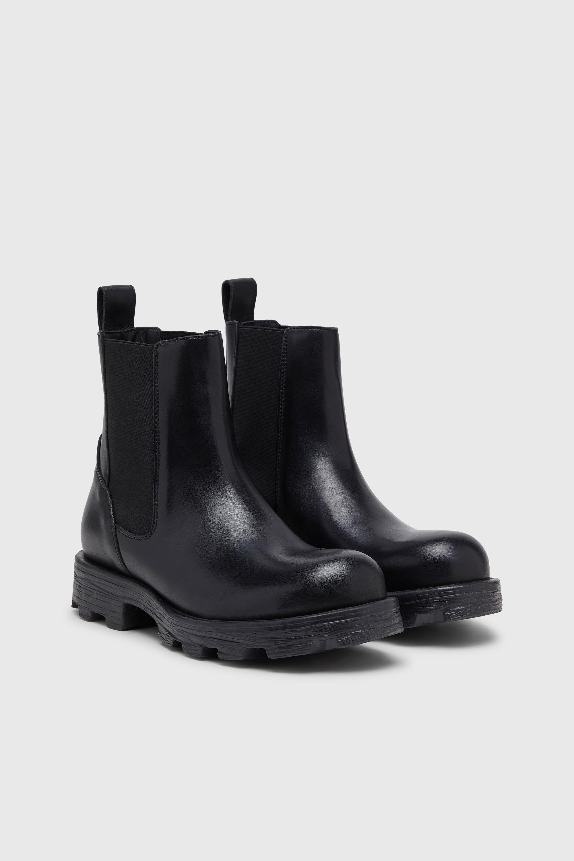 Diesel - D-HAMMER CH, Man's D-Hammer-Chelsea boots in leather in Black - 2