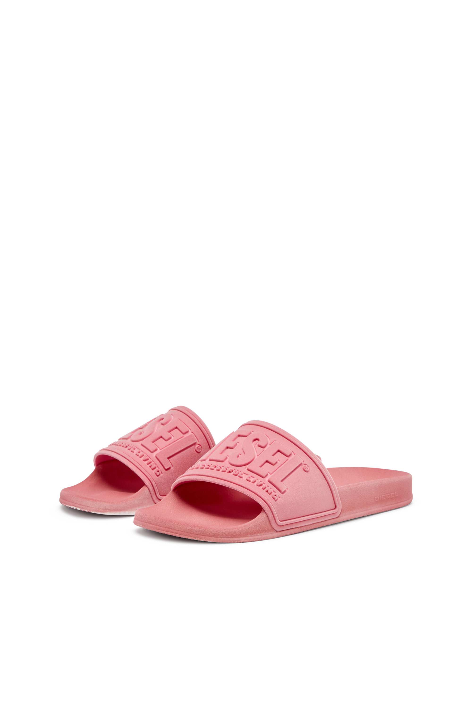Diesel - SA-MAYEMI CC W, Woman's Sa-Mayemi-Pool slides with velvety flocking in Pink - 8