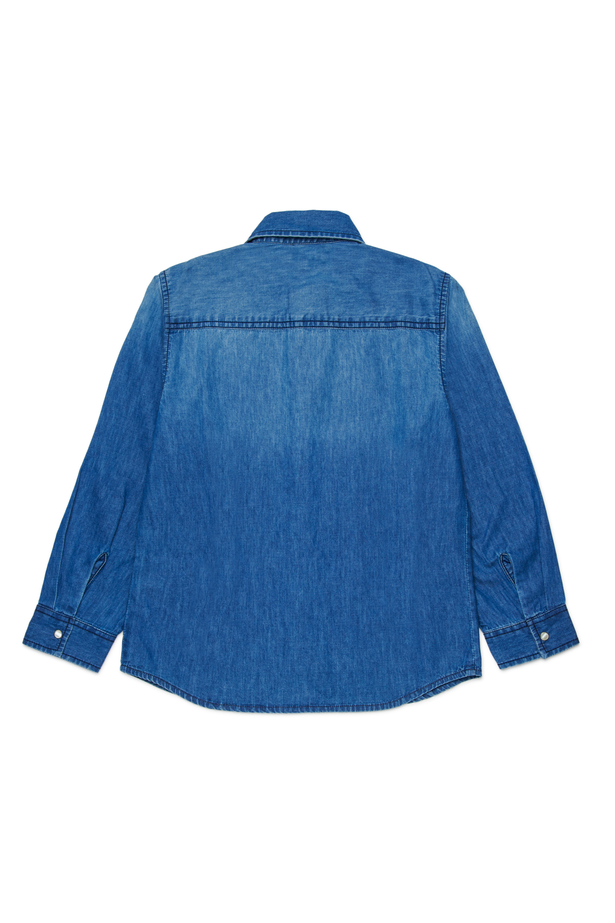 Diesel - CSIMPLY-OVER, Man's Denim shirt with Oval D embroidery in Medium blue - 2