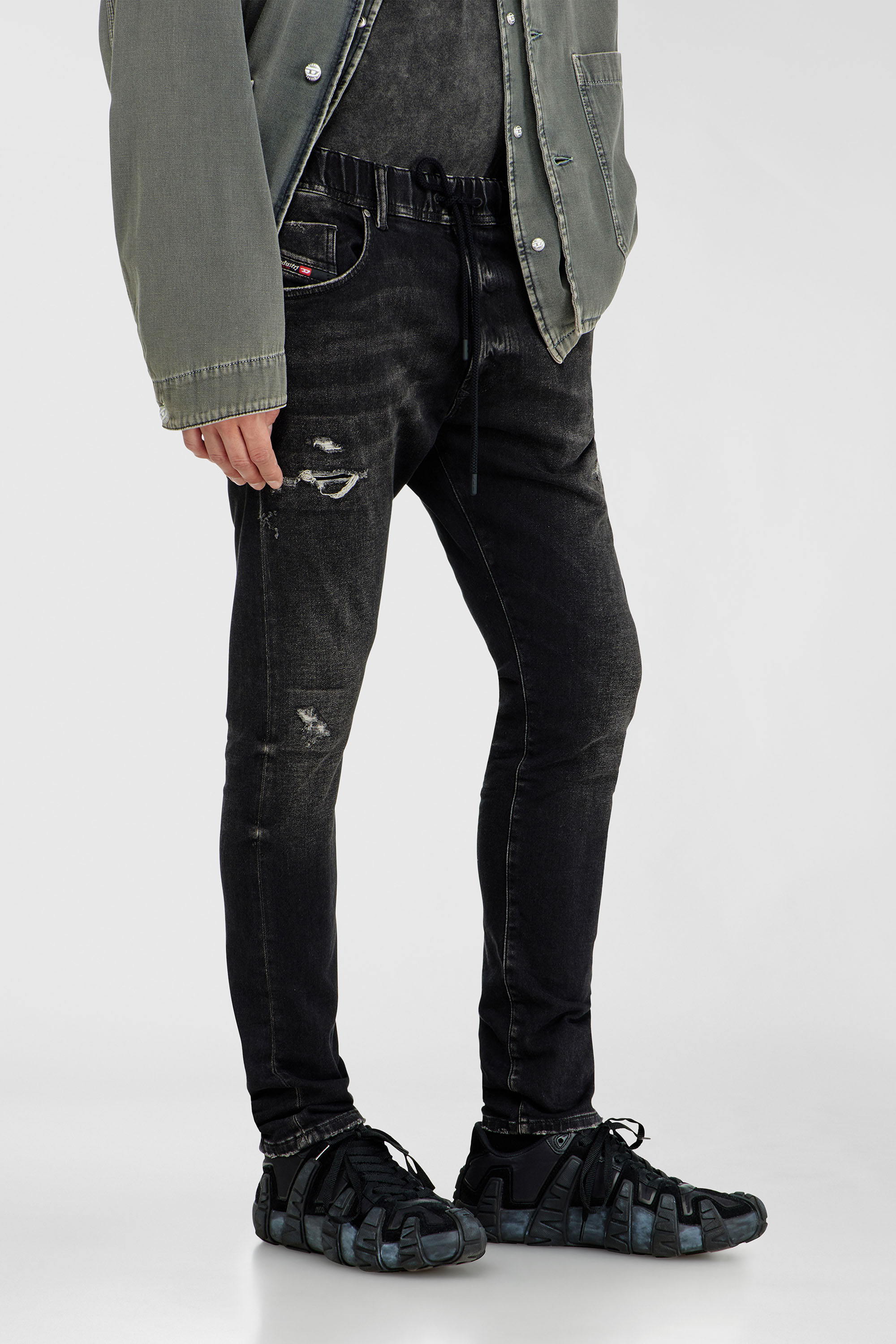 Diesel - Man's Regular E-Krooley Joggjeans&reg; 09Q22, Black/Dark grey - 5