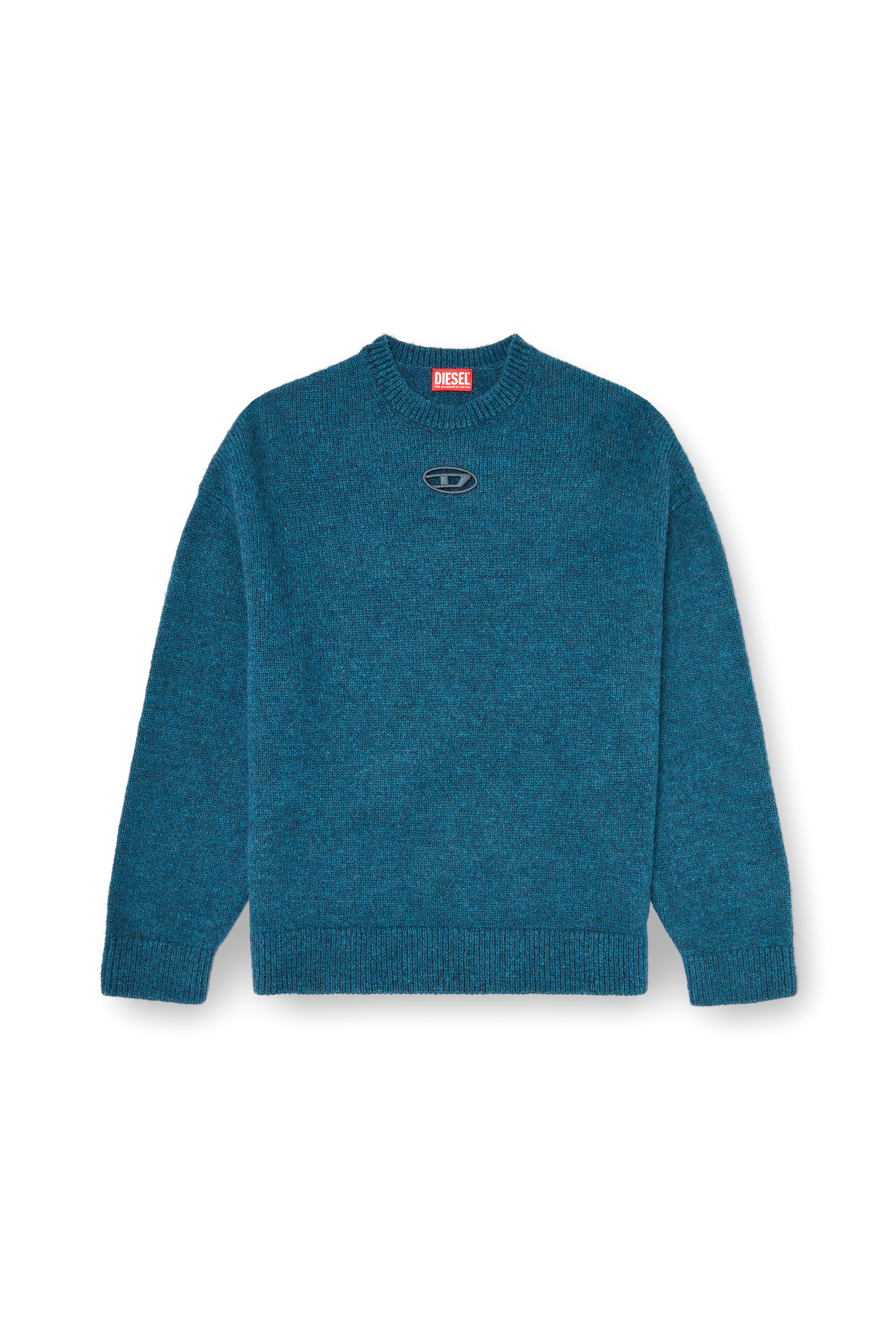 Diesel - K-AREESO, Man's Jumper in wool and alpaca blend in Water Green - 2