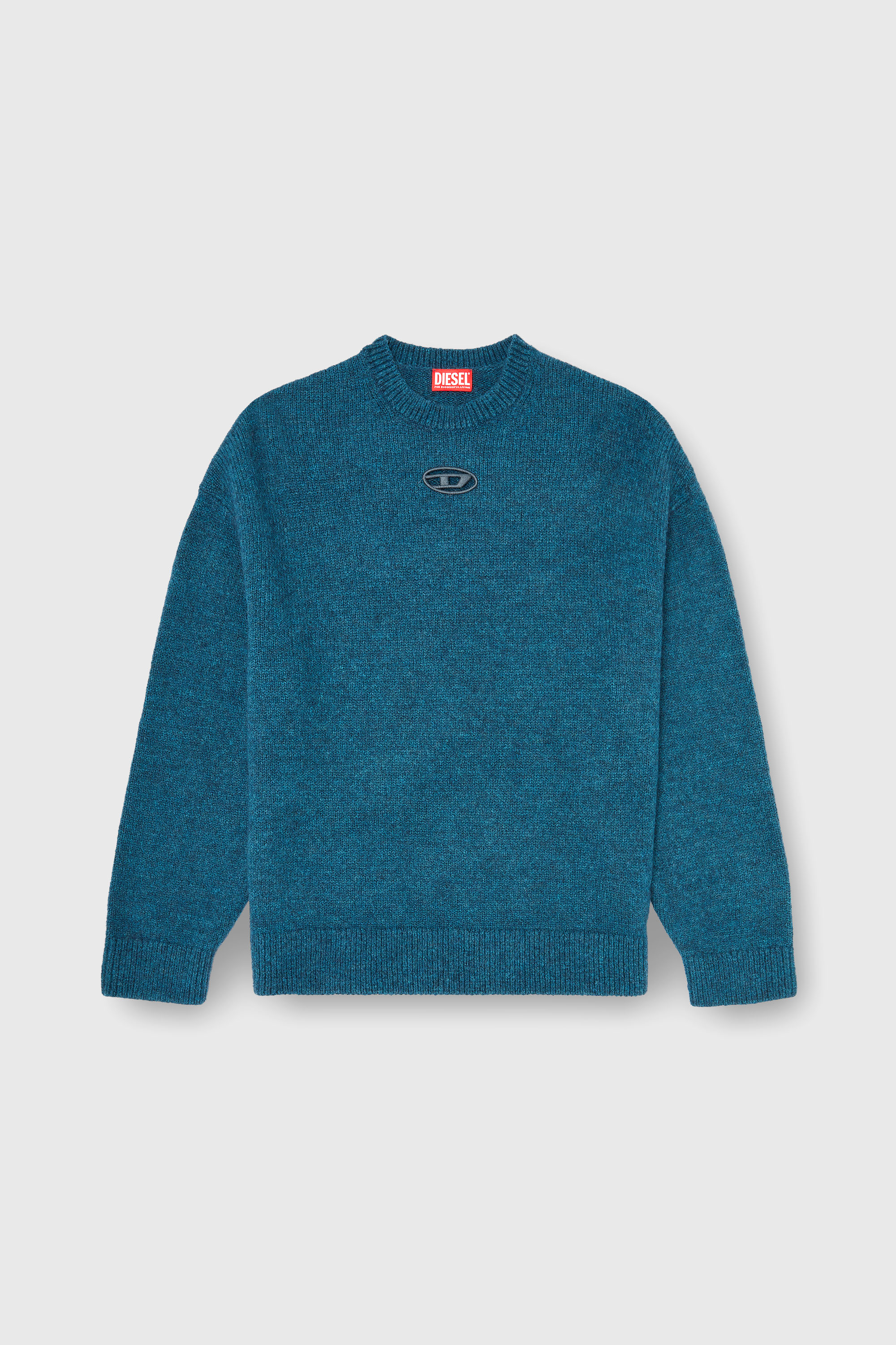 Diesel - K-AREESO, Man's Jumper in wool and alpaca blend in Water Green - 2