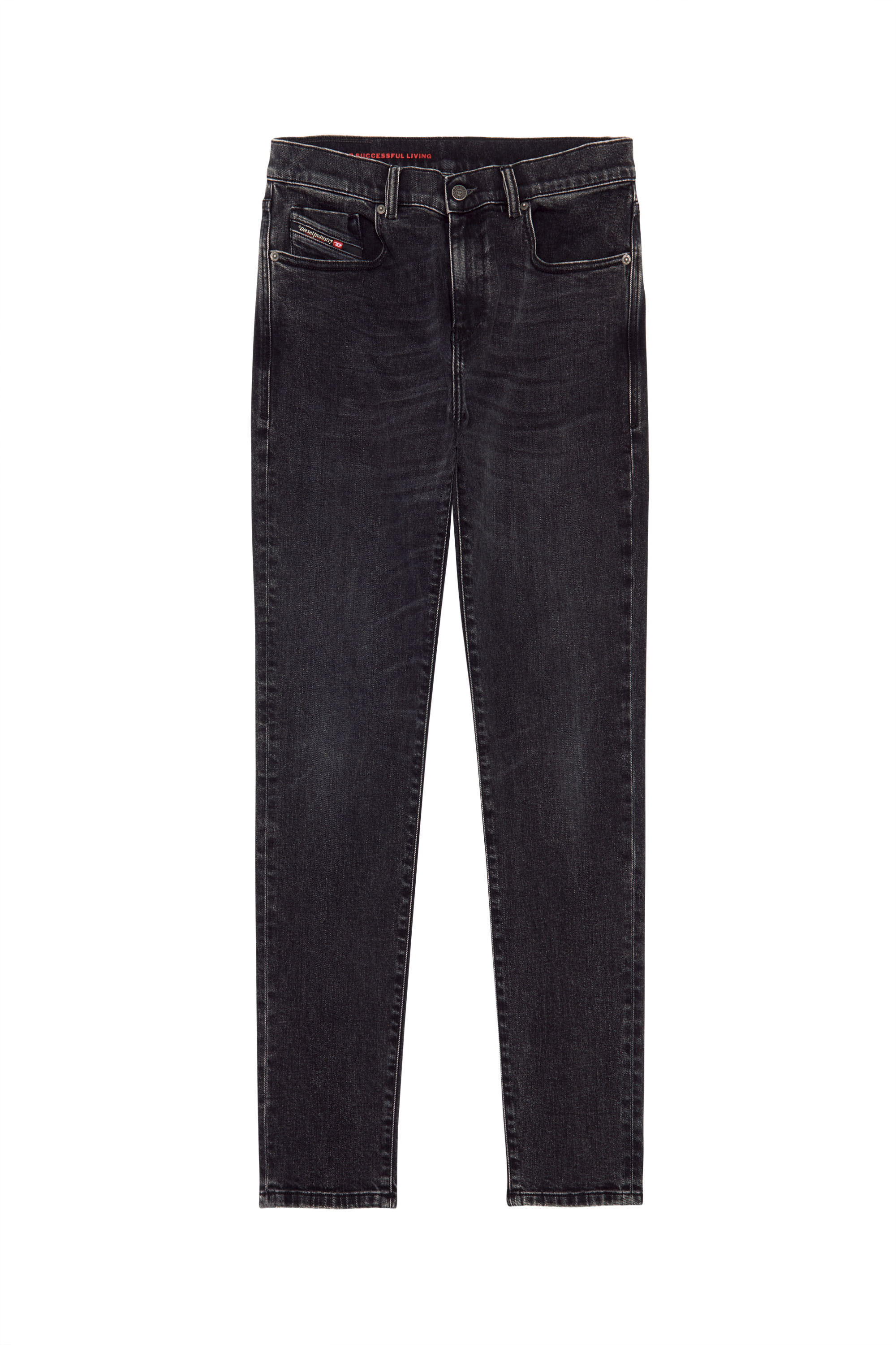 Diesel - Slim Jeans 2019 D-Strukt 09B83, Black/Dark grey - Image 7
