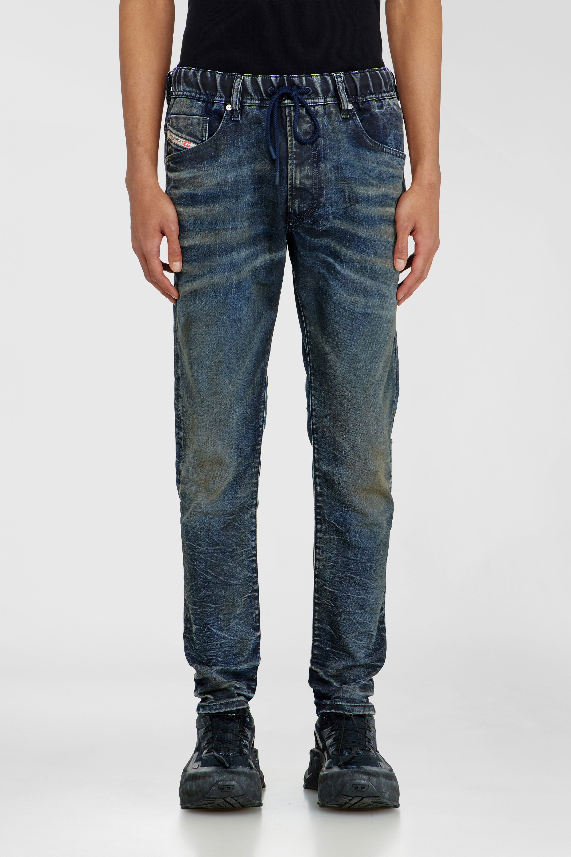 Diesel - Man's Regular 2030 D-Krooley Joggjeans&reg; 068XU, Dark Blue - 1