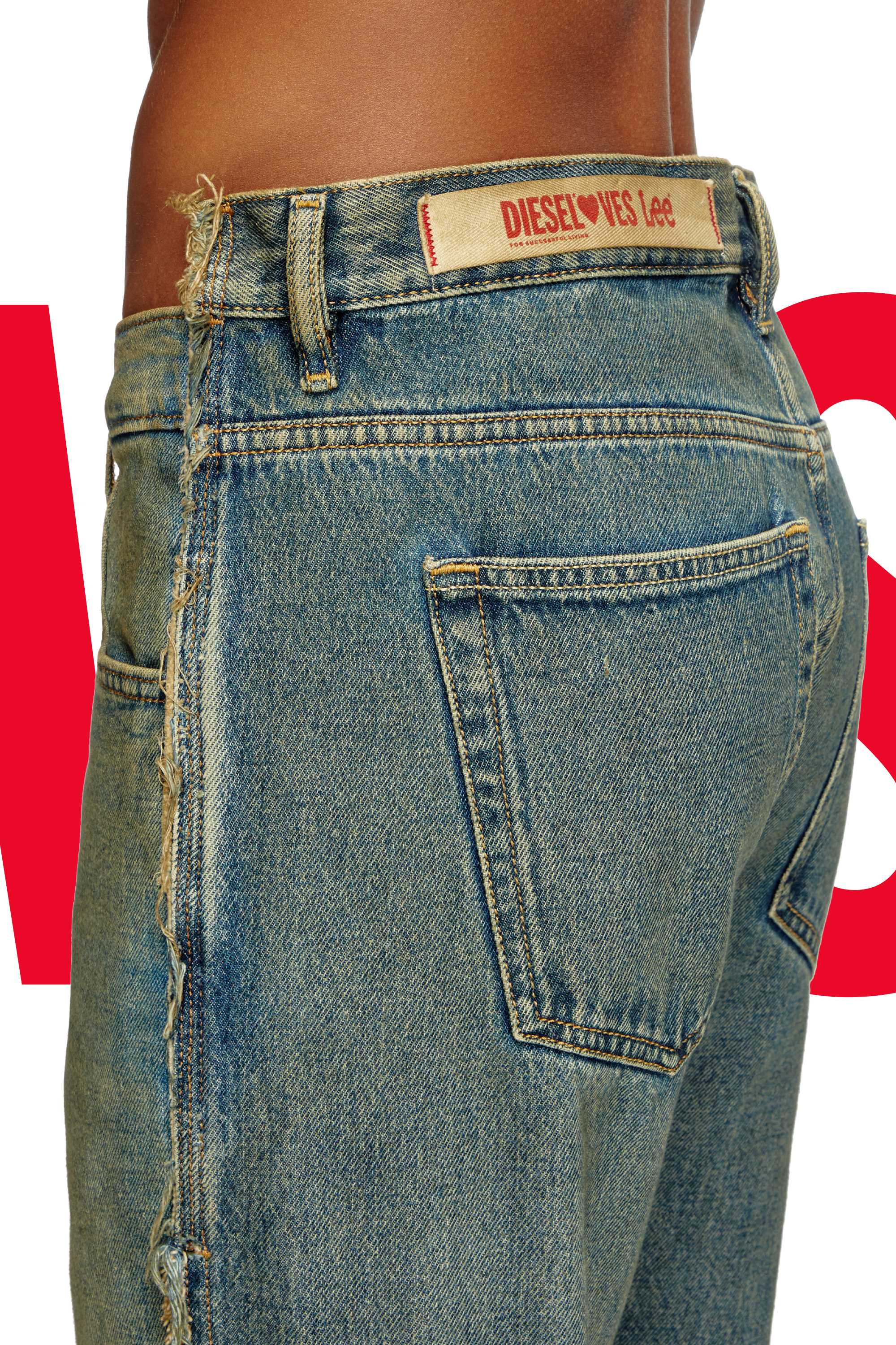 Diesel - Man's Regular Jeans Dieseloves 04 09M98, Dark Blue - 4