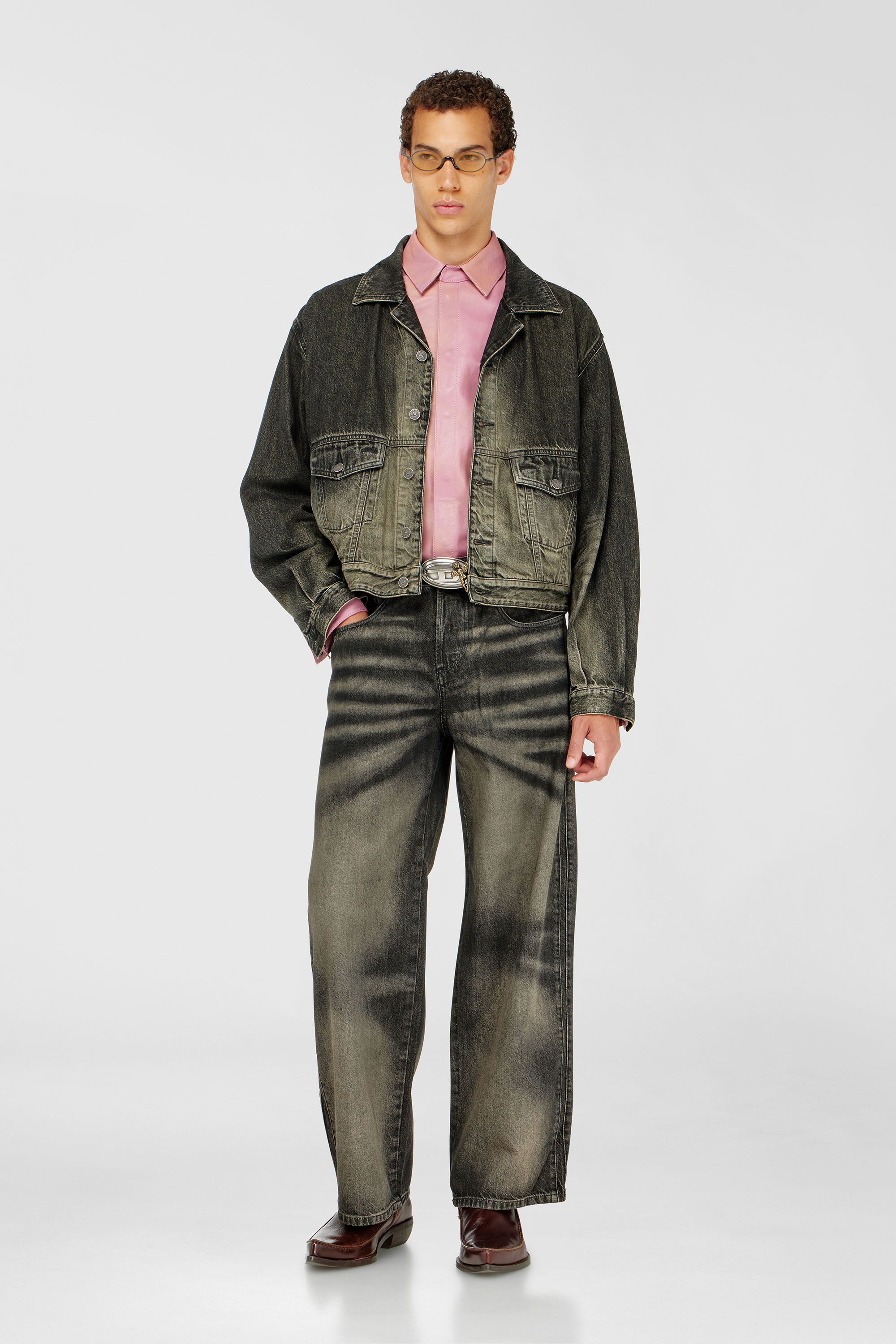 Diesel - Unisex's Relaxed Jeans 1982 D-Hakou 09R33, Black/Dark grey - 1