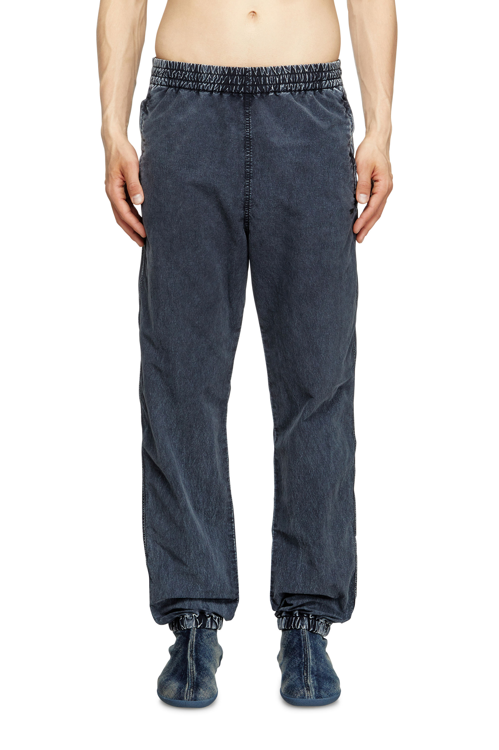 Diesel - P-WILSON, Man's Pants in recycled nylon taslan in Dark Blue - 3