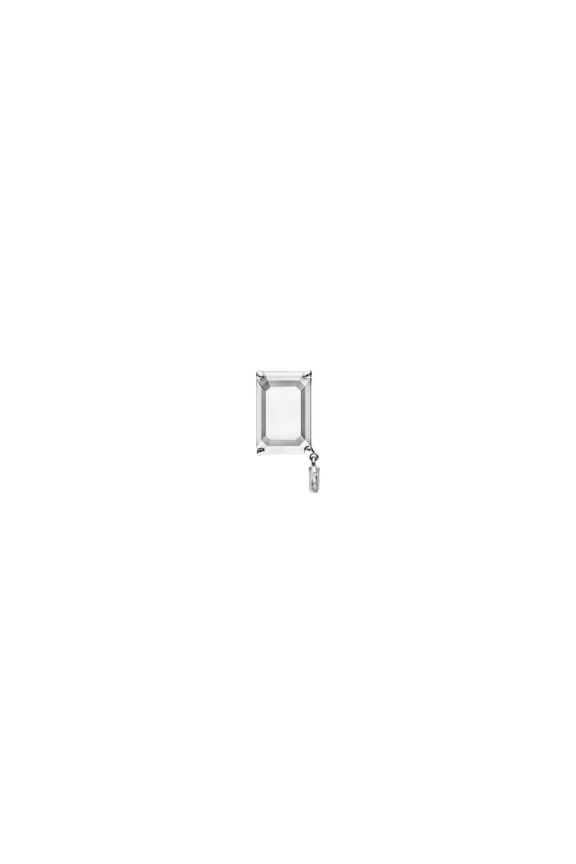 Diesel - DL1366040 STERLING SILVER JEWEL, Unisex's Sterling silver stud earring in Silver - 2