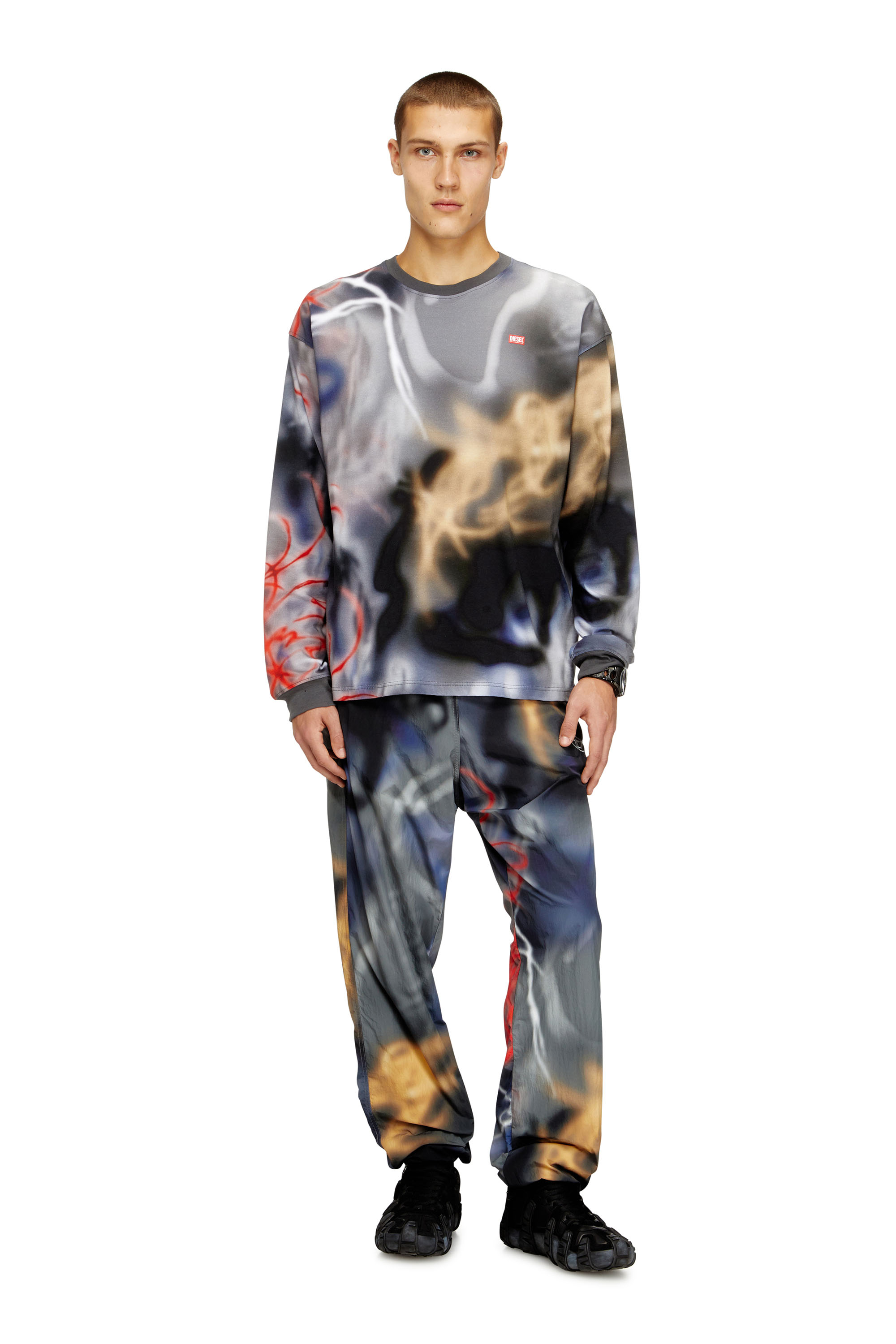 Diesel - P-ARELION, Man's Nylon pants with all-over print in null - 2