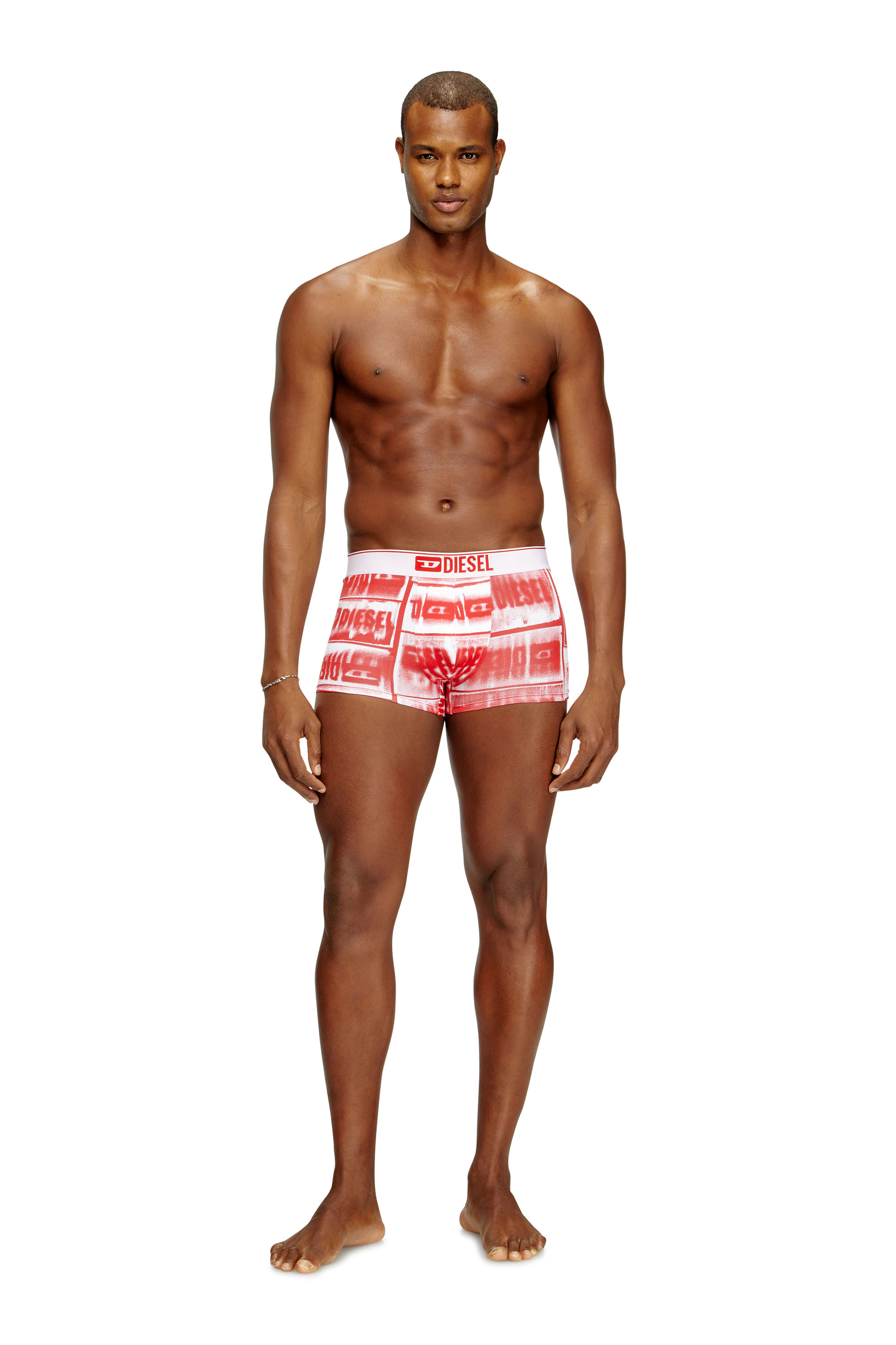 Diesel - DAMIEN-D-BOX-3PACK, Man's 3-pack boxer briefs in stretch cotton in Red/White - 2