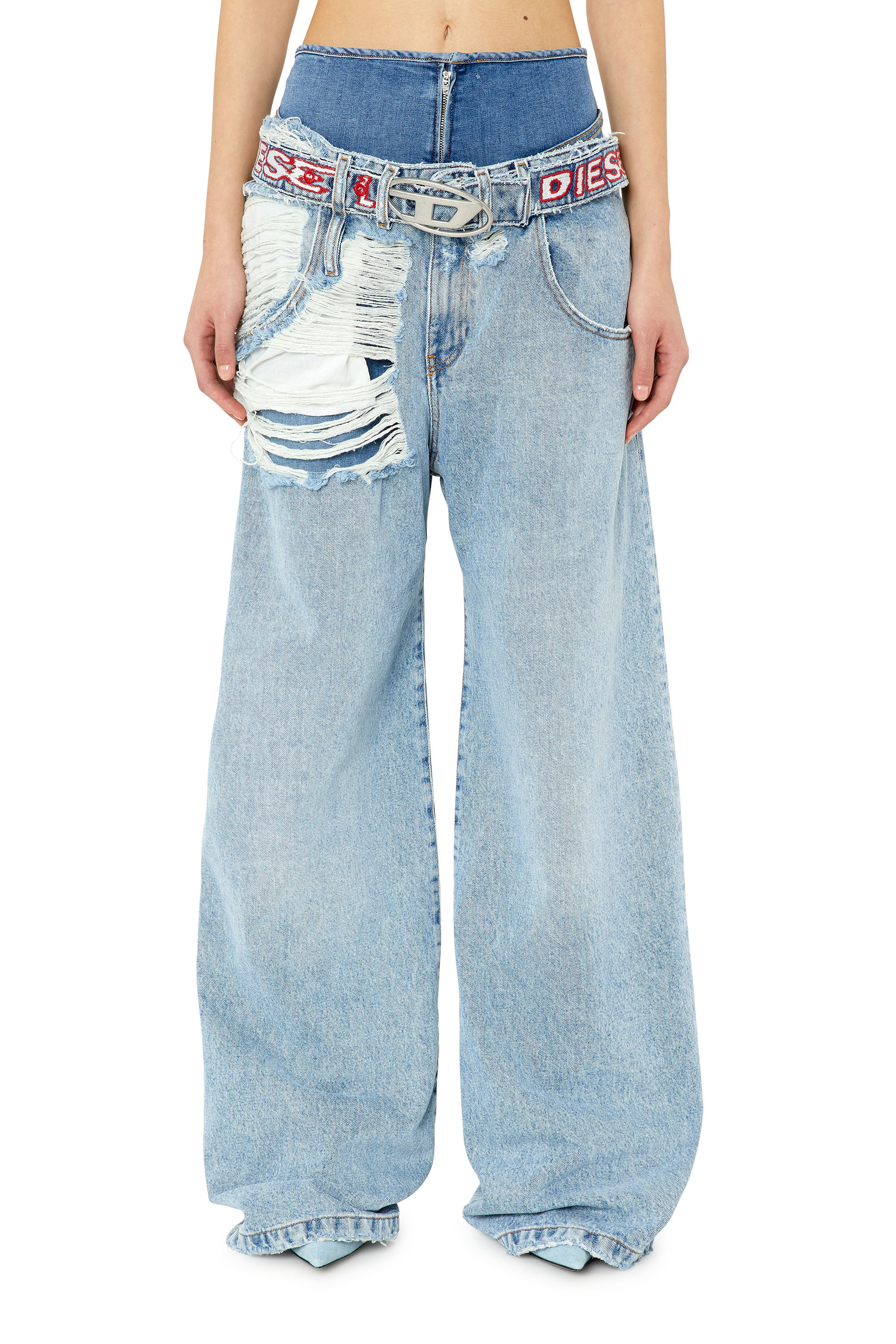 Diesel - Boyfriend Jeans D-Illin 0EMAG, Light Blue - Image 1