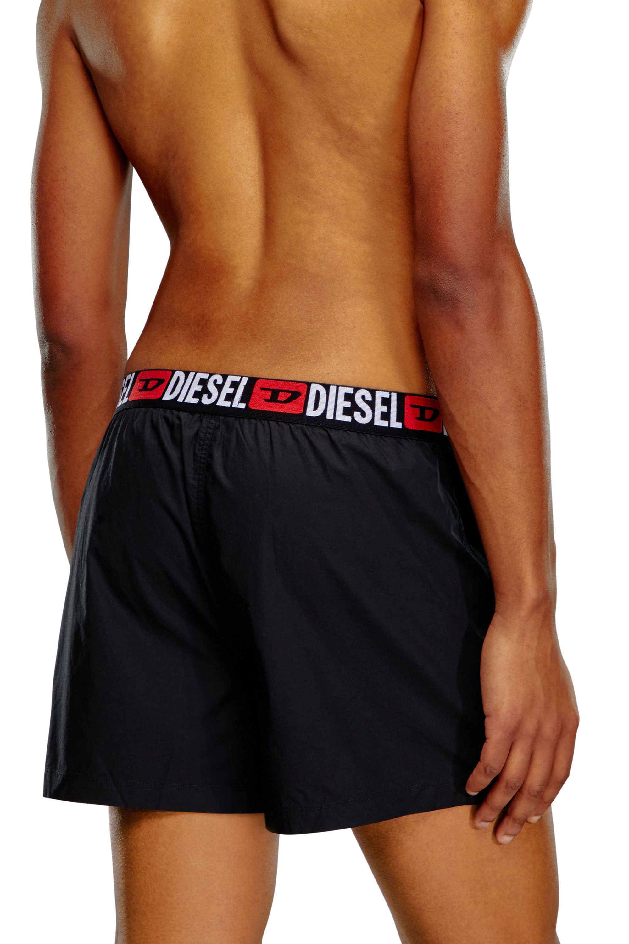 Diesel - UMBX-STARKTWOPACK, Man's Two-pack boxers with logo waist in Black - 3